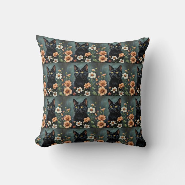Pepper the cat  throw pillow (Front)