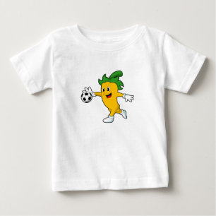 Pepper Vegan as Soccer player with Soccer.PNG Baby T-Shirt