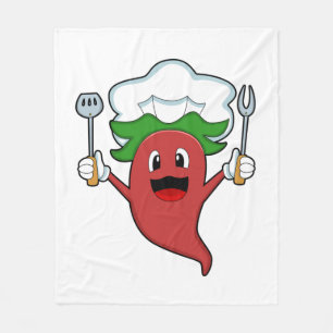 Pepper Vegan Cook Fleece Blanket