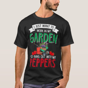 Pepper Vegan Gardening Garden Gardener Plant Veget T-Shirt