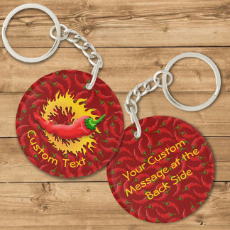 Pepper with Flame Keychain