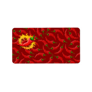 Pepper with flame label