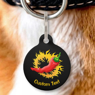 Pepper with Flame Pet Tag