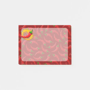 Pepper with flame post-it notes