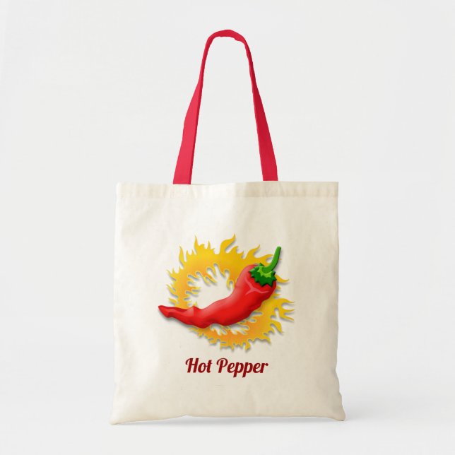 Pepper with Flame Tote Bag (Front)