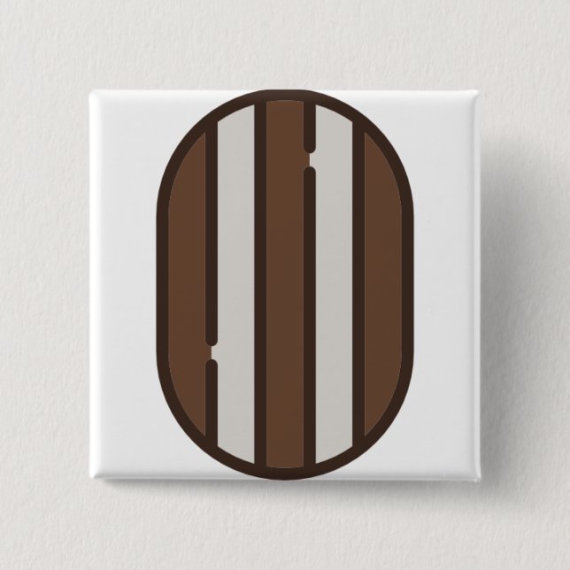 peppermint 2 inch square button (Front)
