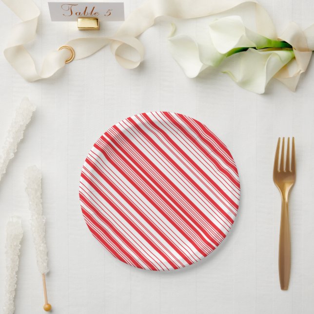 Peppermint 7" Paper Plates (Wedding)