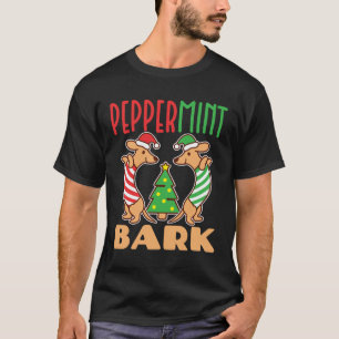 Peppermint Bark Christmas Dachshund Dog T-Shirt