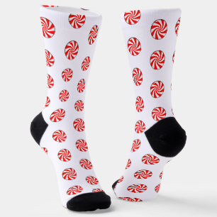 Peppermint Candies Christmas Socks