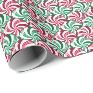 Peppermint Candies Scales - Christmas Pattern Wrapping Paper