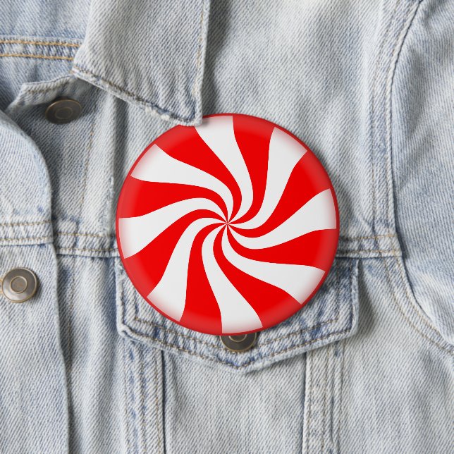 Peppermint Candy 4 Inch Round Button (In Situ)
