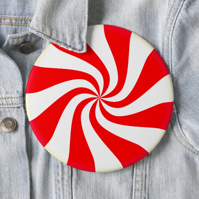 Peppermint Candy 6 Inch Round Button (In Situ)