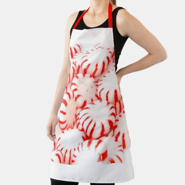 Peppermint Candy All-Over-Print Long Apron (Insitu)