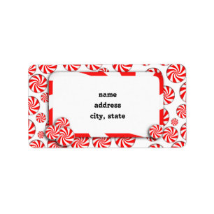 Peppermint Candy Background w/ Removable Tag