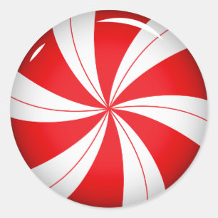 Peppermint Candy   Candy Cane Christmas Stickers