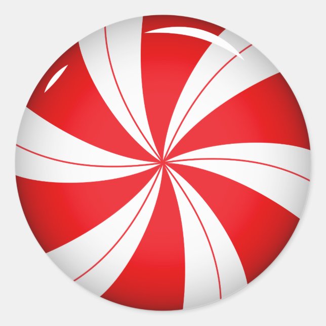 Peppermint Candy | Candy Cane Christmas Stickers (Front)