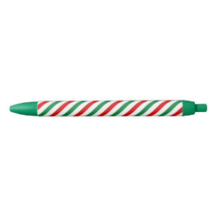 peppermint candy cane christmas patttern black ink pen