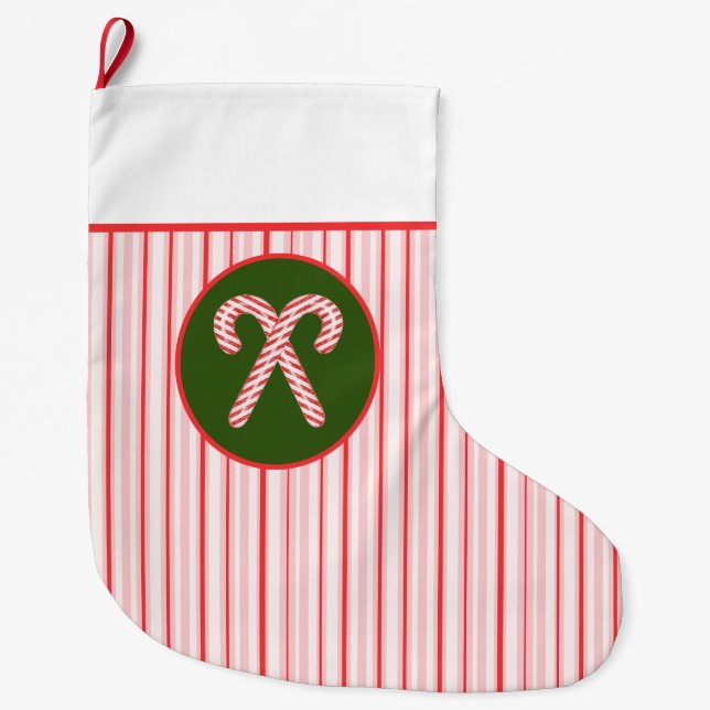 Peppermint/candy cane Christmas Stocking (Front)