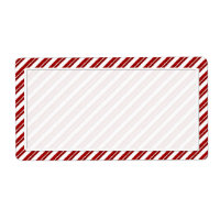 Peppermint Candy Cane Stripe Shipping Labels