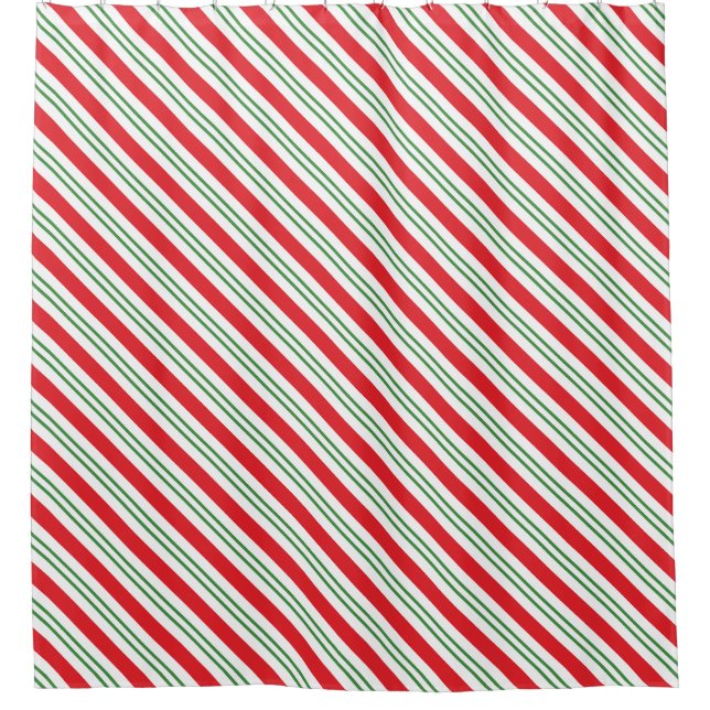 Peppermint Candy Cane Stripes Pattern (red/green) (Front)