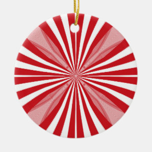 Peppermint Candy Ceramic Ornament