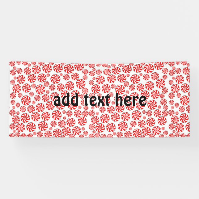 Peppermint Candy Christmas Banner (Horizontal)