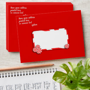 Peppermint Candy Christmas  Envelope