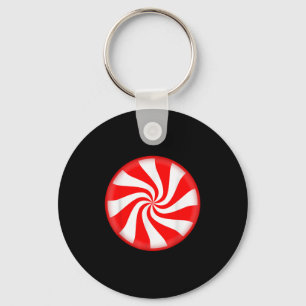 Peppermint Candy Christmas Keychain