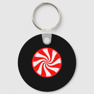 Peppermint Candy Christmas Keychain
