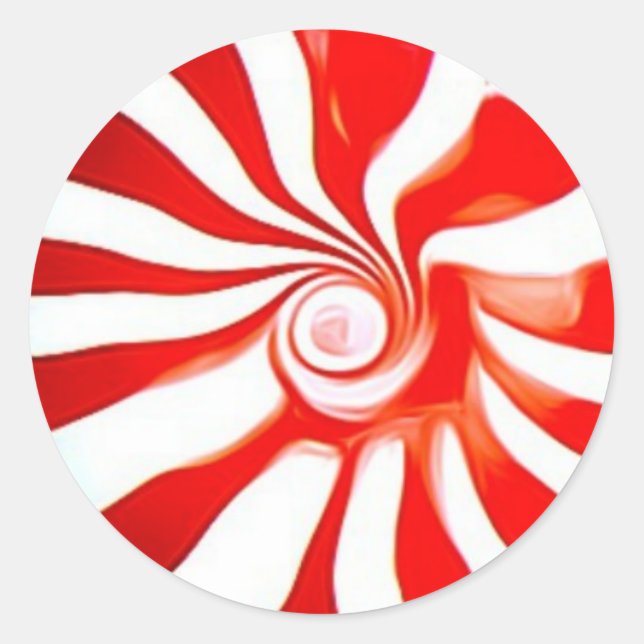 Peppermint Candy Christmas Stickers (Front)