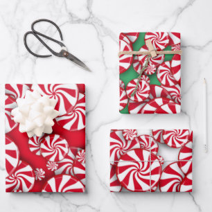 Peppermint Candy Christmas  Wrapping Paper Sheet