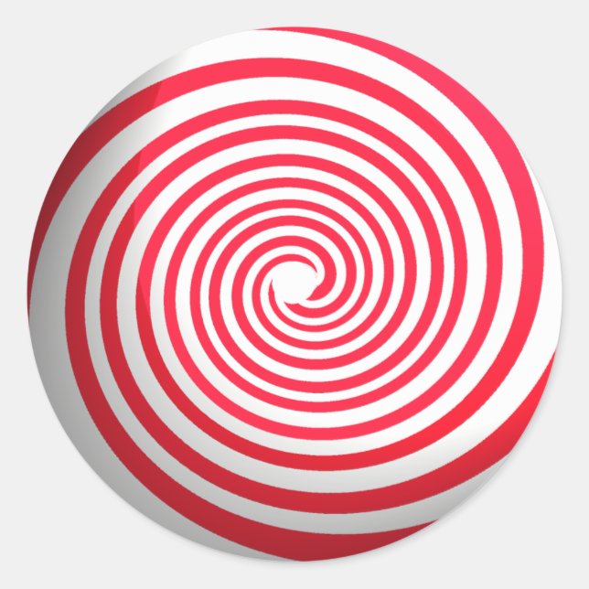 Peppermint Candy Classic Round Sticker (Front)