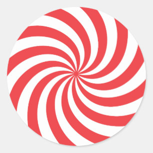 Peppermint Candy Classic Round Sticker