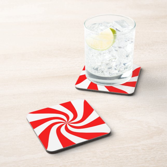 Peppermint Candy Coaster Set (Right Side)