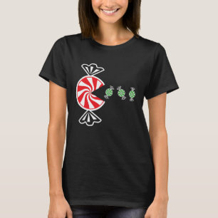 Peppermint Candy Eating Candies Christmas Holiday T-Shirt