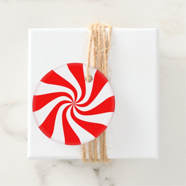 Peppermint Candy Favour Tags (In Situ)