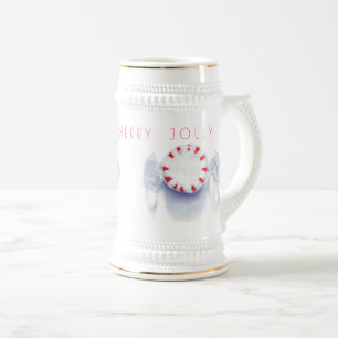 PEPPERMINT CANDY "HAPPY MERRY JOLLY" Stein