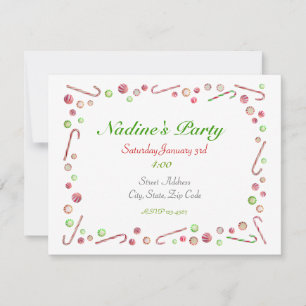 Peppermint Candy Invitation