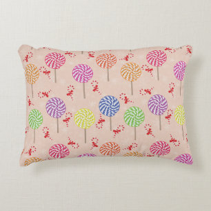 Peppermint Candy Mints Christmas,candy canes Accent Pillow