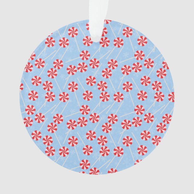 Peppermint Candy Mints Christmas Ornament (Front)