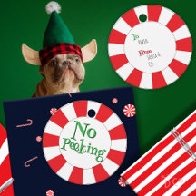 Peppermint Candy No Peeking! Cute Funny Gift Tag