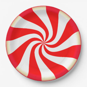 Peppermint Candy Paper Plate