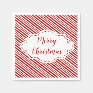 Peppermint candy stripe personalized   napkin