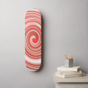Peppermint Candy Swirl Skateboard