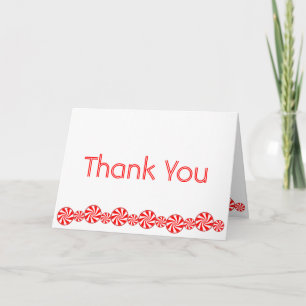 Peppermint Candy THANK YOU (with message) Card