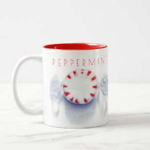 PEPPERMINT CANDY Two-Tone Mug + Text
