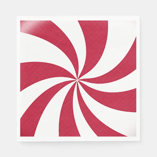 Peppermint Christmas Candy  Napkin (Front)