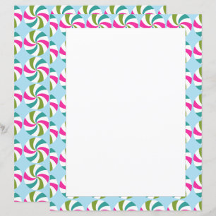 Peppermint Christmas Multicolors Stationery Paper