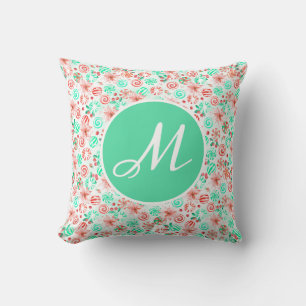 Peppermint Christmas Throw Pillow