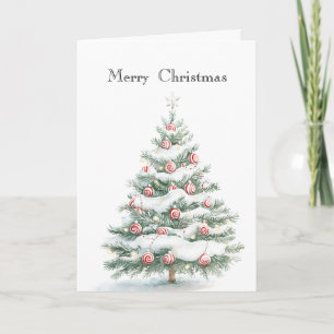 Peppermint Christmas Tree Card